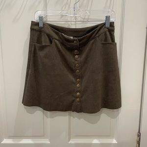 Sage the label suede green skirt